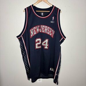 Vintage New Jersey Nets Richard Jefferson Team Apparel Reebok Jersey Size 4XL +2
